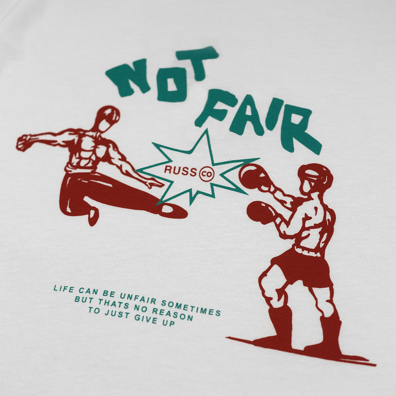 Russ  Kaos Pria Tshirt Not Fair White