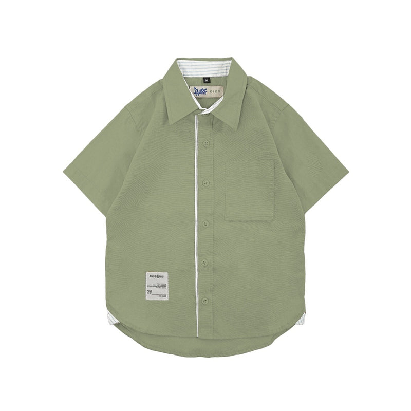 Russ Kids Shirt Kemeja Anak Tangan Pendek Polos Seam