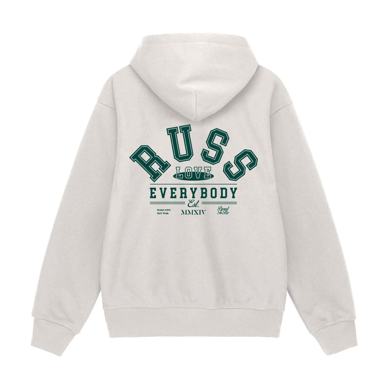 Russ Sweater Hoodie Semua Orang Rusak Putih