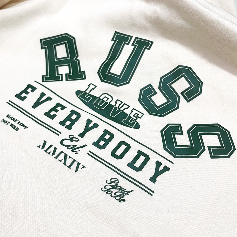 Russ Sweater Hoodie Semua Orang Rusak Putih