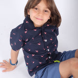 Russ Kids Shirt Kemeja Anak Tangan Pendek Flums Navy Blue