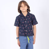 Russ Kids Shirt Kemeja Anak Tangan Pendek Flums Navy Blue