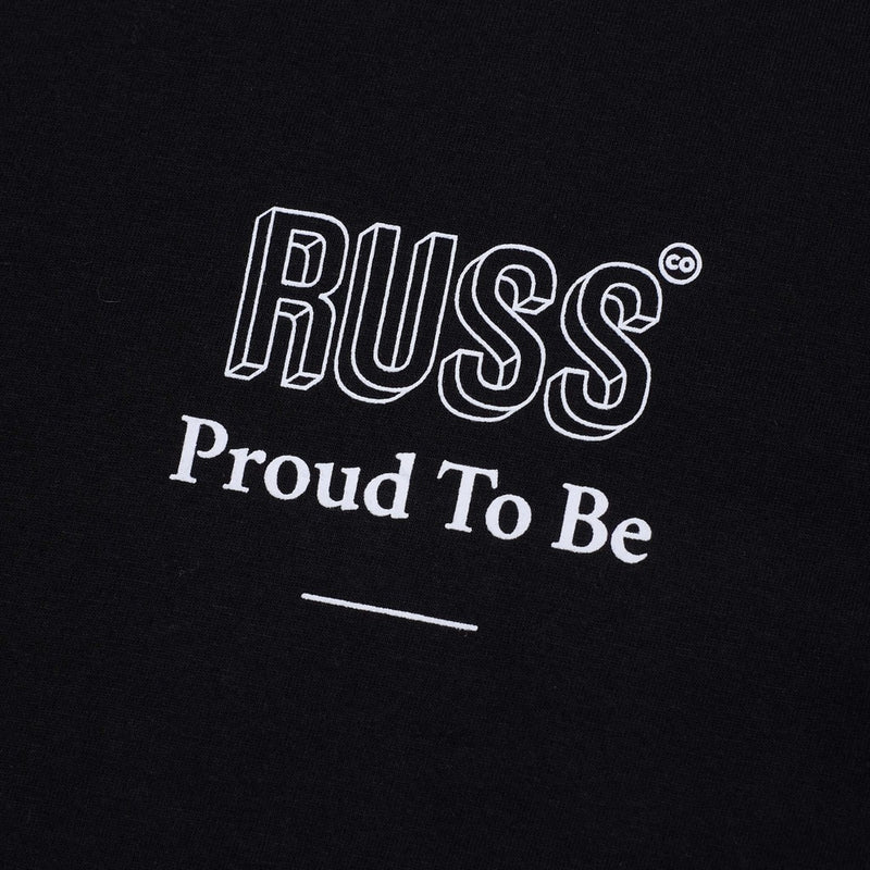 Russ Tshirt Neon Flag Black