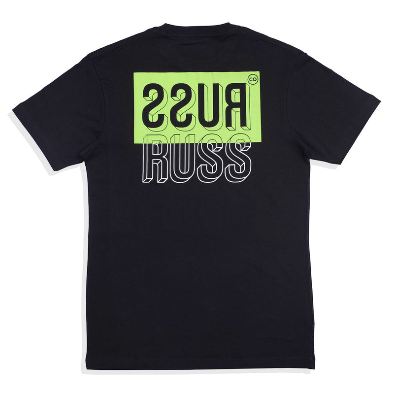 Russ Tshirt Neon Flag Black