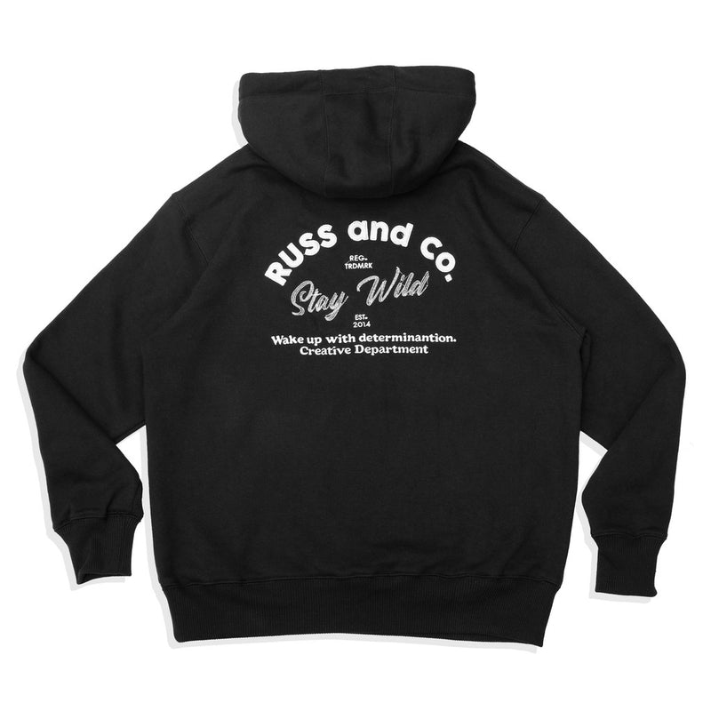 Russ Sweater Hoodie Black Embro Black