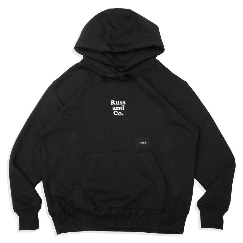 Russ Sweater Hoodie Black Embro Black