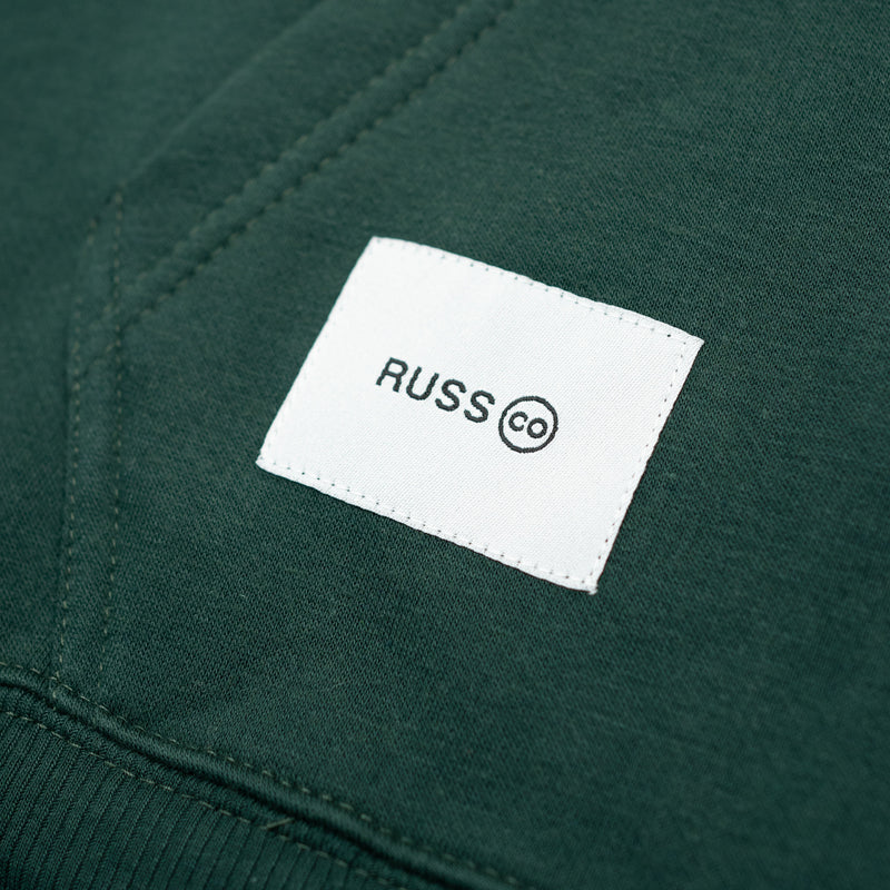 Russ Sweater Hoodie Pique Hijau