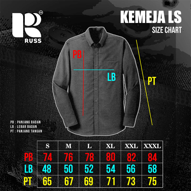 Kemeja Russ Lengan Panjang Clint Cream