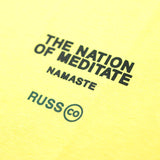 Russ Kaos Pria Tshirt Namaste Kuning