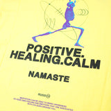 Russ Kaos Pria Tshirt Namaste Kuning