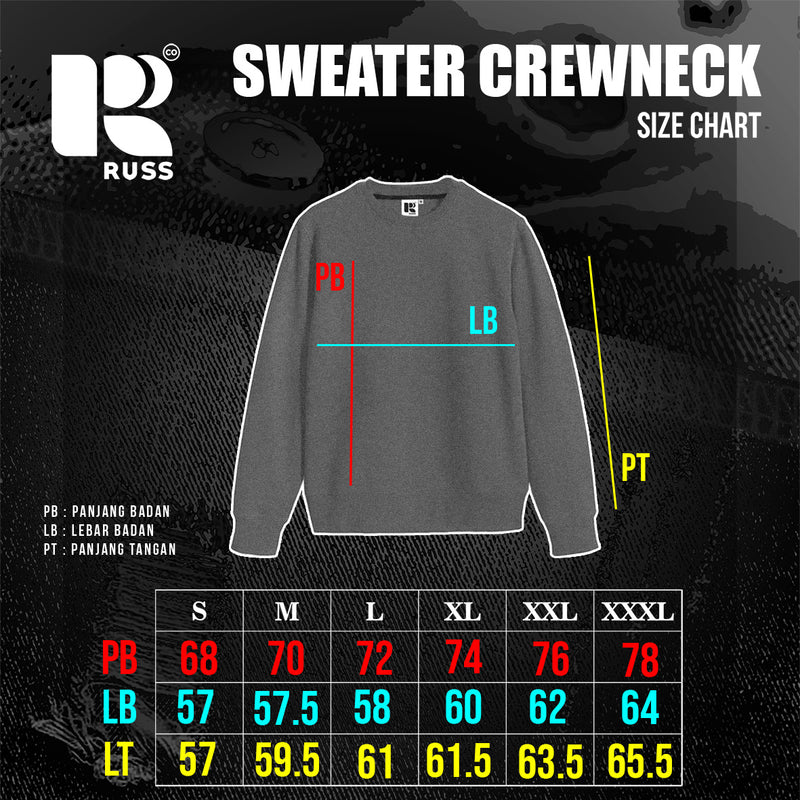 Russ Sweater Crewneck Senyum Hitam