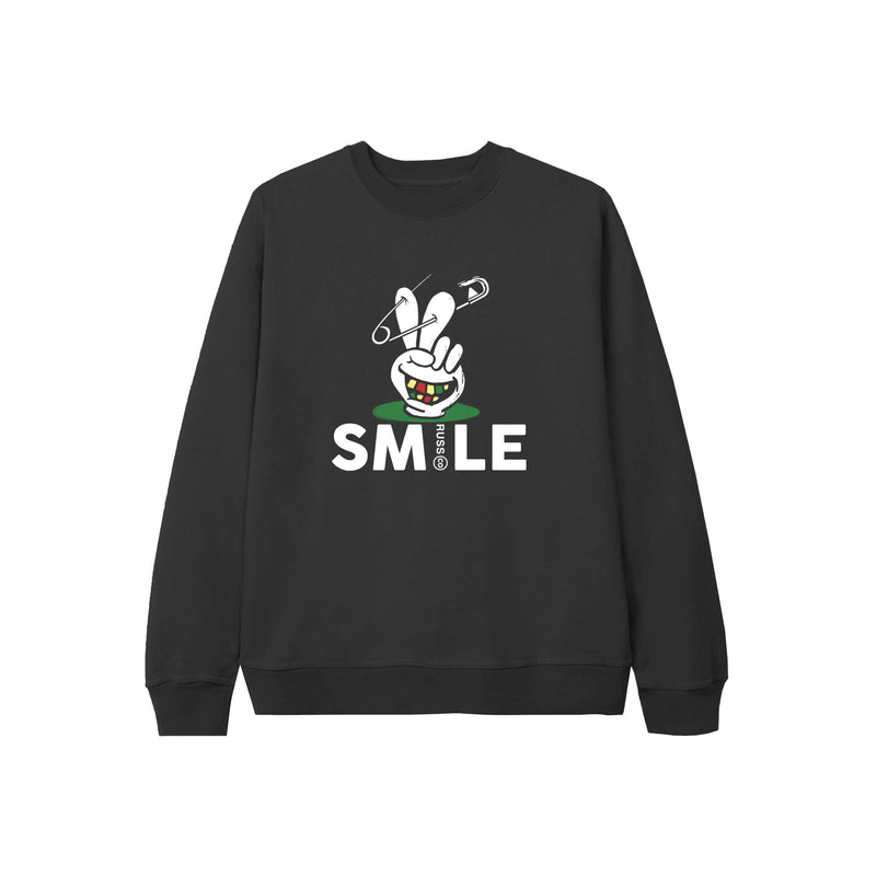 Russ Sweater Crewneck Smile Black