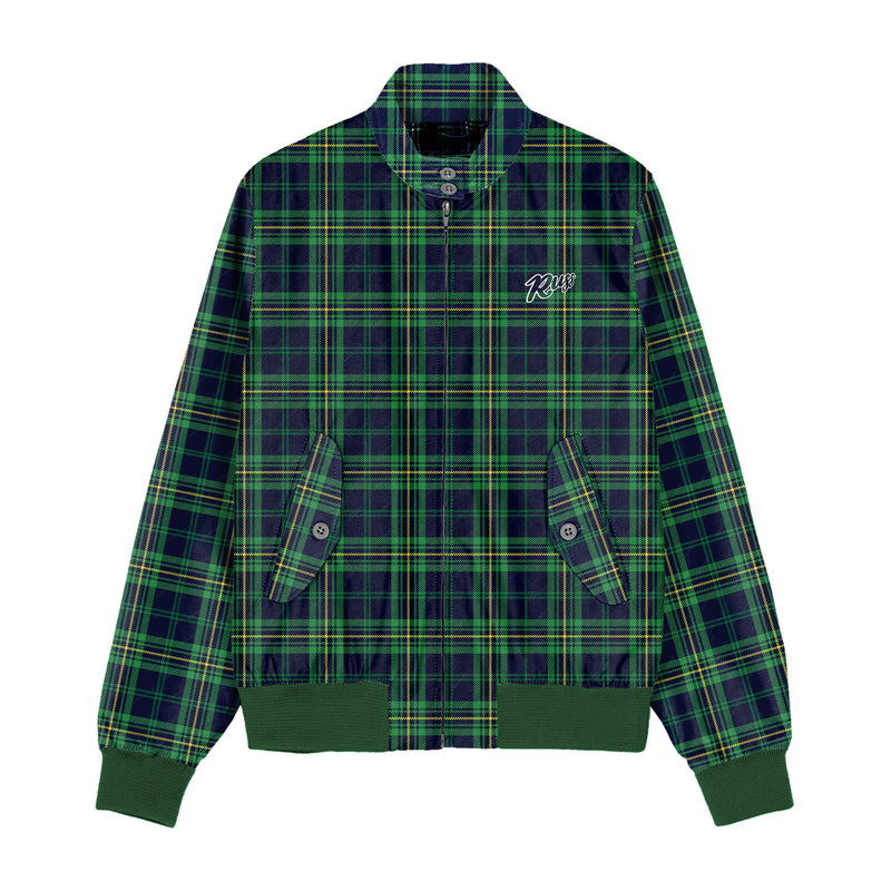 Russ Jaket Harrington Flannel Council Green