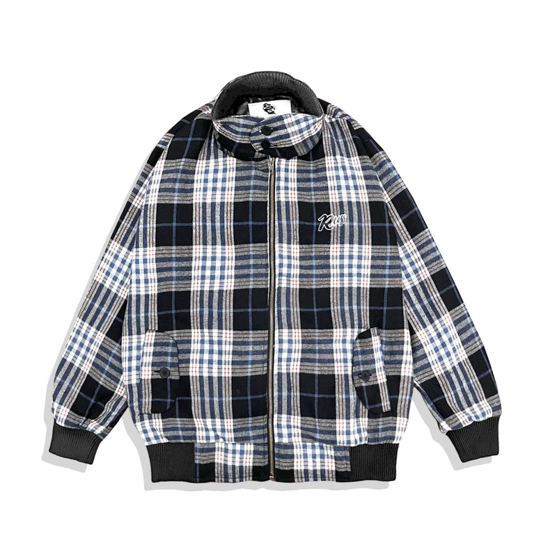 Russ Jaket Harrington Flanel Council Hitam