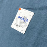 Russ Kaos Pria Tshirt Vagan Dusty Blue